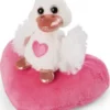 NICI Love Schwan Auf Herz GREEN, Weiß, 10 Cm (48264)
