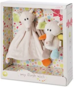 NICI Elefant Dundi Schmusetier, 18 Cm + Schmusetuch (47768)