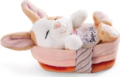 NICI Kuscheltier Hase Karamell Gepunktet 12cm Schlafend
