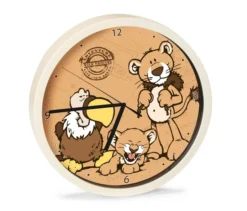 Nici 33740 Wanduhr Geier, Löwe Und Löwenbaby Wild Friends Wild Adventure