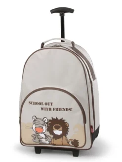 Nici 34527 Trolley Schul-RucksackTrolley Braun Beige Wild Friends Tiger & Löwe