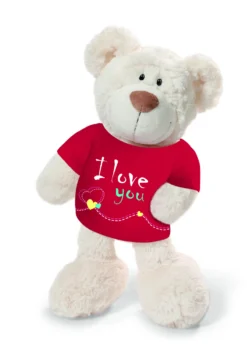 Nici 37756.1 Classic Bear Creme Mit Rotem T-Shirt "I Love You" 35cm Plüsch Schlenker -Nici 37756 1 1 scaled