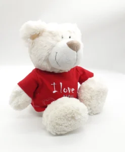 Nici 37756.1 Classic Bear Creme Mit Rotem T-Shirt "I Love You" 35cm Plüsch Schlenker -Nici 37756 1 9 scaled