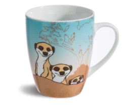 Nici 41446 Porzellantasse Erdmännchen Meerkat Kaffeetasse Teetasse Fancy Mug