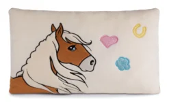 Nici 43214 Kissen Haflinger Pferd Leotie Rechteckig 43x25cm Cremefarben Plüsch