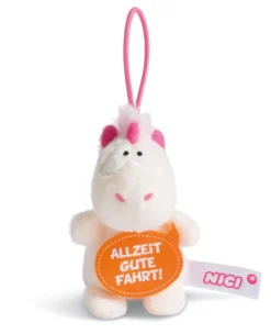 Nici 44982 Message To Go Loop 8cm Einhorn Theodor - ALLZEIT GUTE FAHRT -Nici 44982 01 HA Frei 1664x2048