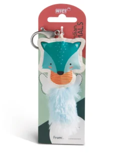 Nici 45582 Guardian Animals Fuchs Blau 12cm Taschenanhänger Kunstleder