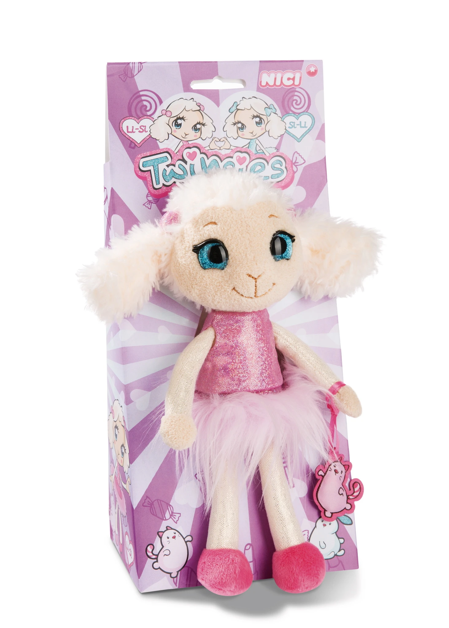 Nici 45886 Twinsies Schaf Li-Si Pink 25cm Plüsch Schlenker In Geschenkbox 2 Nici 45886 Twinsies Schaf Li-Si Pink 25cm Plüsch Schlenker In Geschenkbox – Bild 2