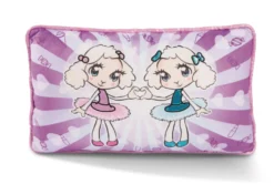 Nici 45890 Twinsies Kissen Schafe Plüsch Rechteckig 43x25cm Lila