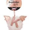Nici 46980 Taschenanhänger Schutzbommel Mit Flügeln + Pompon Metallbuchstabe K