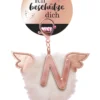 Nici 46983 Taschenanhänger Schutzbommel Mit Flügeln + Pompon Metallbuchstabe N