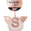 Nici 46987 Taschenanhänger Schutzbommel Mit Flügeln + Pompon Metallbuchstabe S