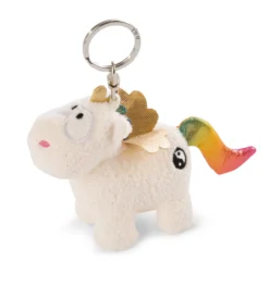 Nici 47371 Schlüsselanhänger Weißes Einhorn Rainbow Yin & Yang 10cm Plüsch