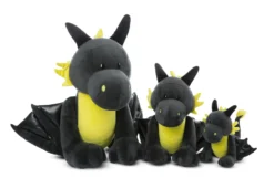 Nici 47994 Drache Dragor Schwarz-gelb 30cm Stehend Plüsch Kuscheltier Dragonia -Nici 47995 06 47994 47993 Groessenvergleich 2048x1331 2