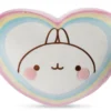 Nici 48228 Kissen Herzförmig Molang Regenbogenherz 40x30cm Stretch-Plüsch Kawaii