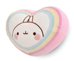 Nici 48228 Kissen Herzförmig Molang Regenbogenherz 40x30cm Stretch-Plüsch Kawaii -Nici 48228 03 ZA Frei