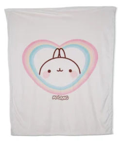 Nici 48229 Kuscheldecke Molang Mit Regenbogenherz 140x175cm Plüsch Kawaii