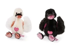 Nici 48266 + 48267 SET Zwei Schwäne 25cm Plüsch Kuscheltier Love Classics GREEN