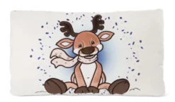 Nici 48332 Kissen Rentier Jonte Ca. 43x25cm Plüsch Winter Friends GREEN
