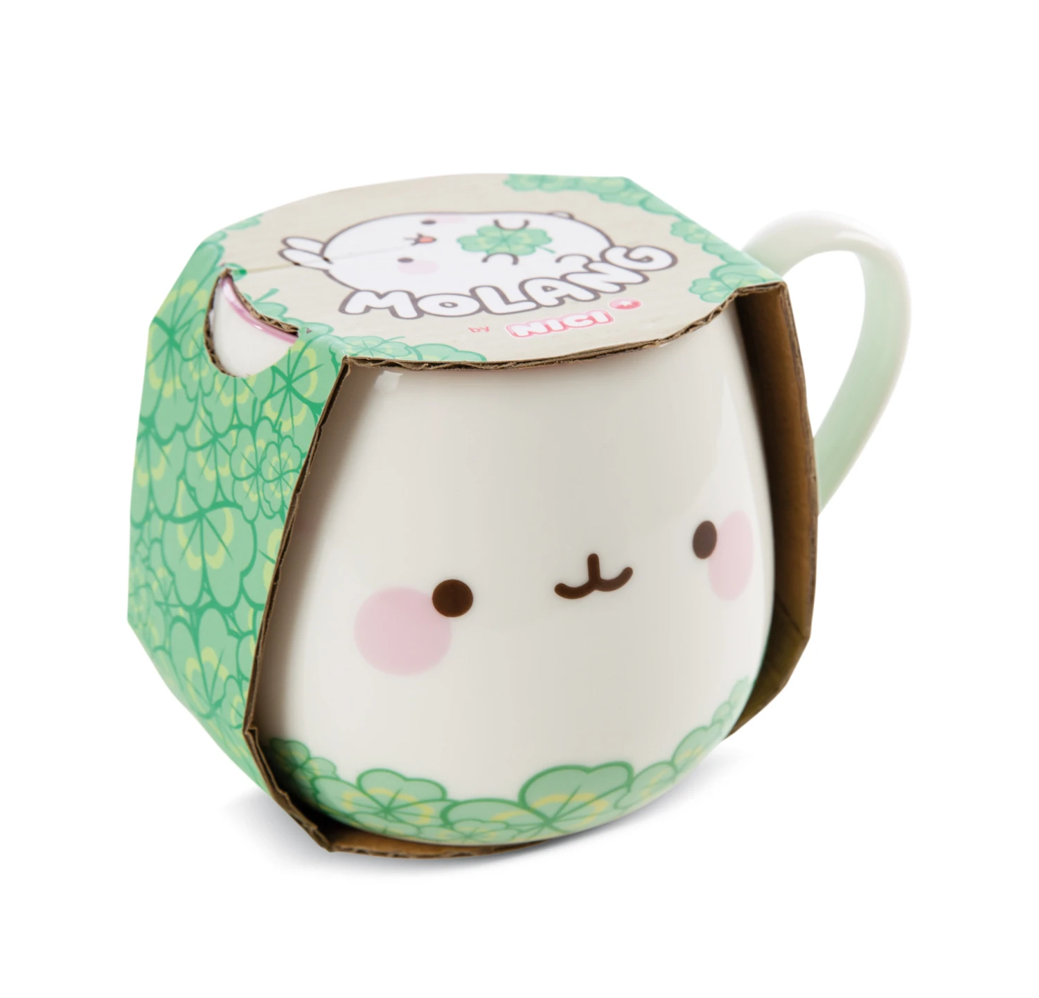 Nici 48881 Tasse Molang Mit Kleeblatt +Geschenkverpackung Porzellan 400ml Kawaii 1 Nici 48881 Tasse Molang Mit Kleeblatt +Geschenkverpackung Porzellan 400ml Kawaii