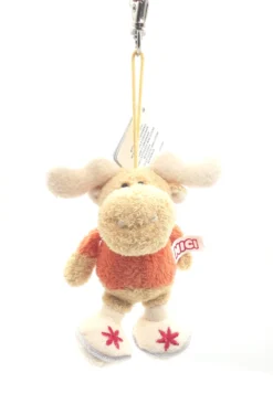 Nici 23907 Anhänger Mit Karabiner Plüsch 12cm Elch Rosa - Orange